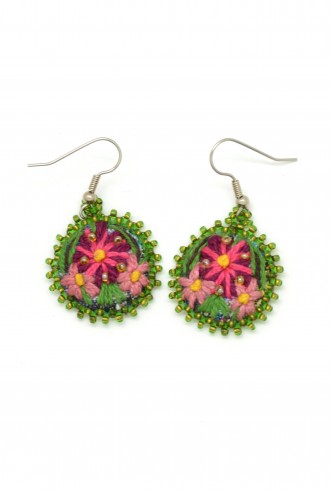 Embroidery Floral Earrings Embroidery Floral Earrings